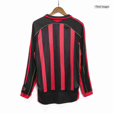 Retro AC Milan Long Sleeve Home Jersey 2006/07