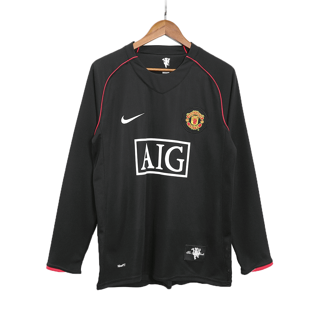 Retro Manchester United Long Sleeve Away Jersey 2007/08