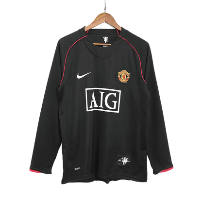 Retro Manchester United Long Sleeve Away Jersey 2007/08