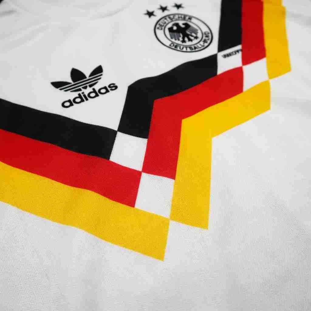 Retro 1990 Germany Home Long Sleeve Jersey