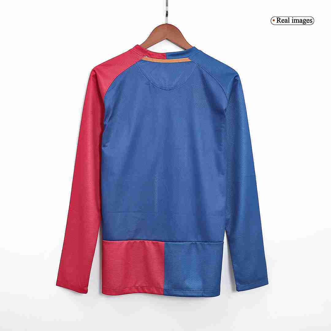 Retro Barcelona Long Sleeve Home Jersey 2008/09 - UCL Final