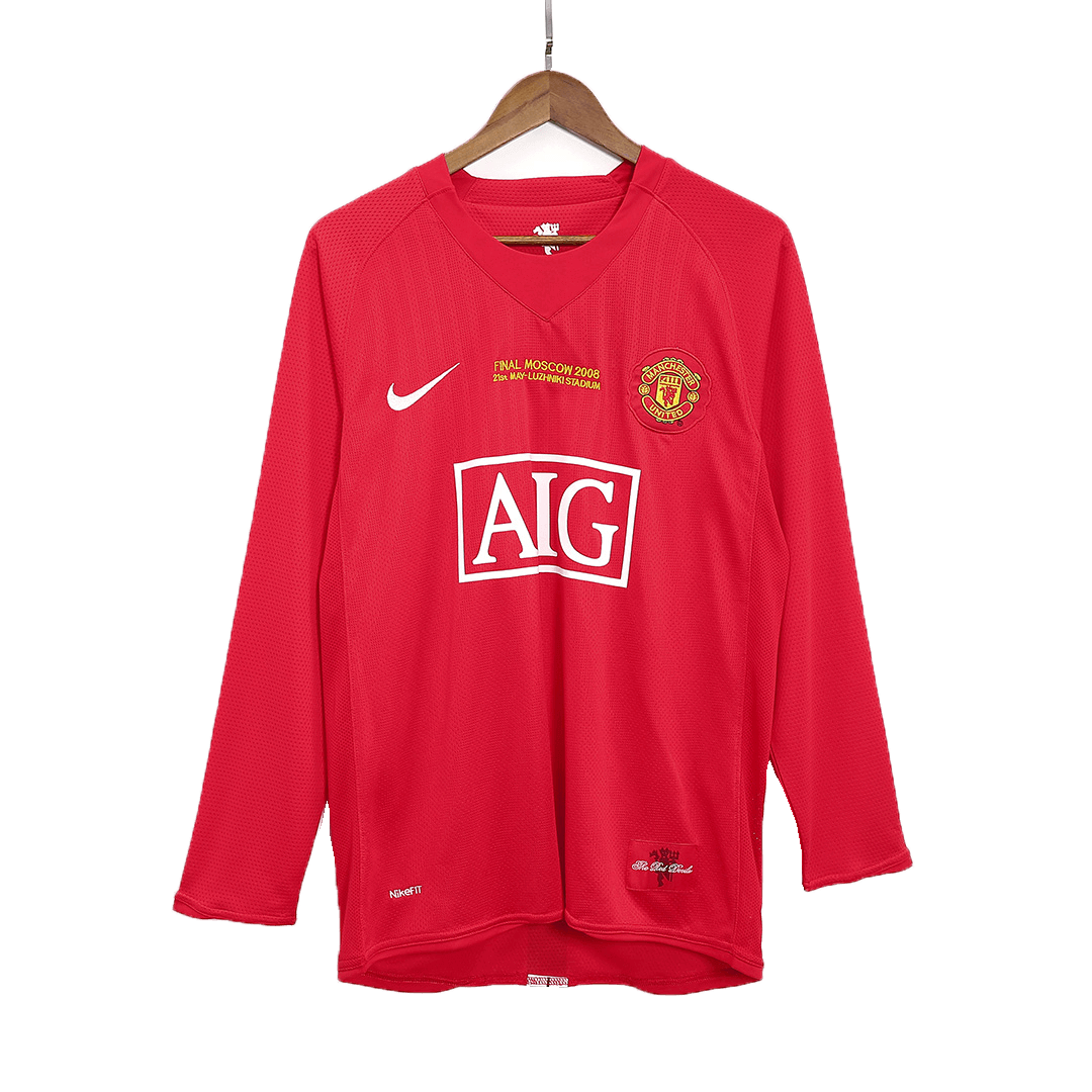 Retro Manchester United Home Jersey 2007/08 - Long Sleeve