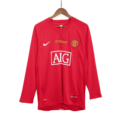 Retro Manchester United Home Jersey 2007/08 - Long Sleeve