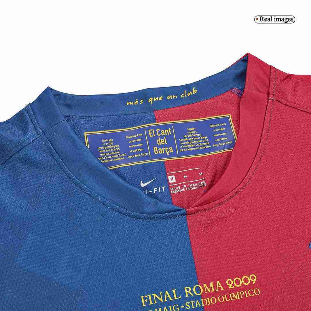 Retro Barcelona Long Sleeve Home Jersey 2008/09 - UCL Final