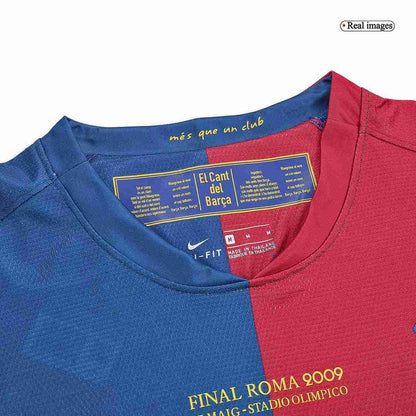Retro Barcelona Long Sleeve Home Jersey 2008/09 - UCL Final