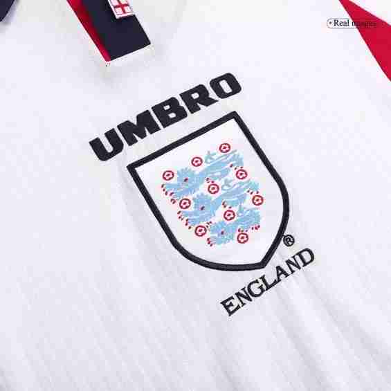 Retro 1998 England Long Sleeve Home Jersey