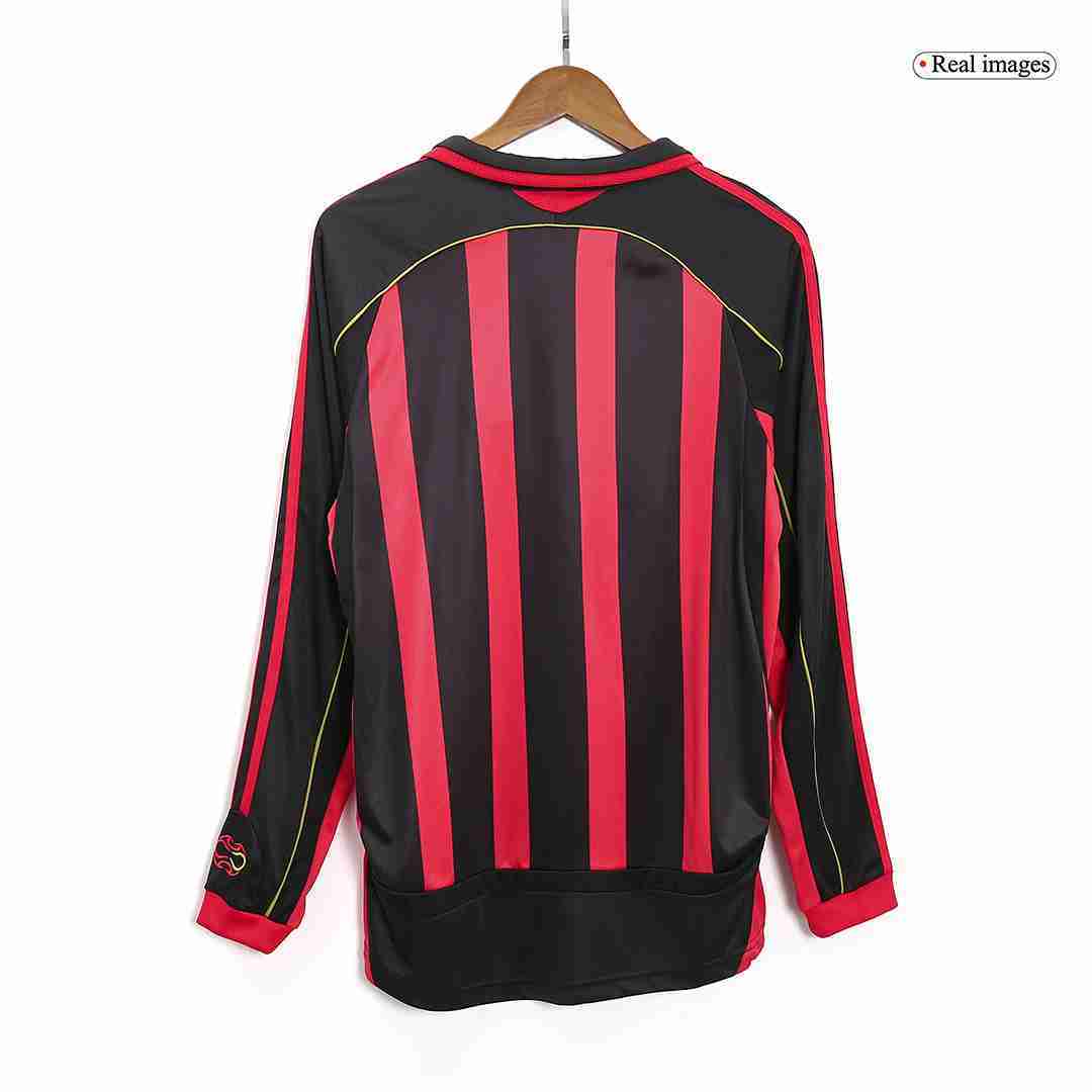 Retro AC Milan Long Sleeve Home Jersey 2006/07