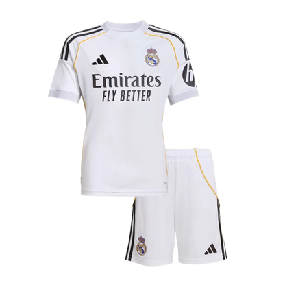 Kids Real Madrid Home Jersey Kit 2025/26