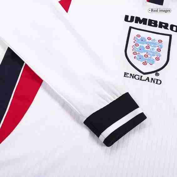 Retro 1998 England Long Sleeve Home Jersey
