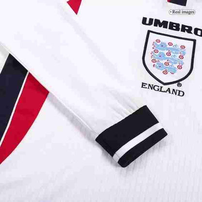 Retro 1998 England Long Sleeve Home Jersey