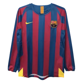 Retro Barcelona Long Sleeve Home Jersey 2005/06