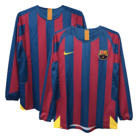 Retro Barcelona Long Sleeve Home Jersey 2005/06