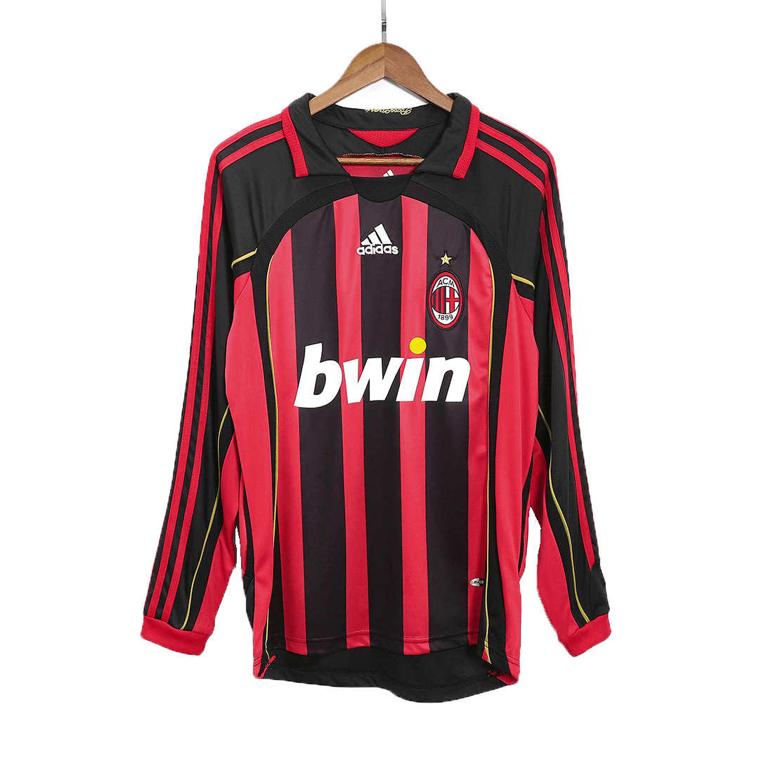 Retro AC Milan Long Sleeve Home Jersey 2006/07