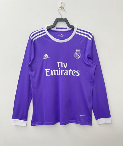 Retro Real Madrid Long Sleeve Away Jersey 2016/17
