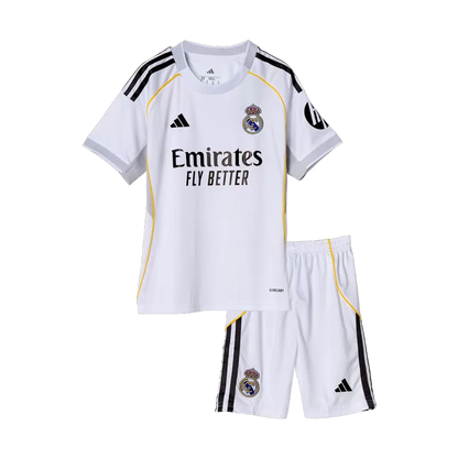 Kids Real Madrid Home Jersey Kit 2025/26